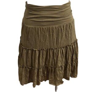 [6 Degrees] Green Tiered Skirt - Size S